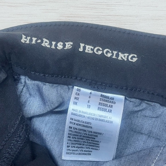 NWT American Eagle Jegging Super Stretch/Hi Rise Black Cargo Size 6 Regular - Picture 7 of 11